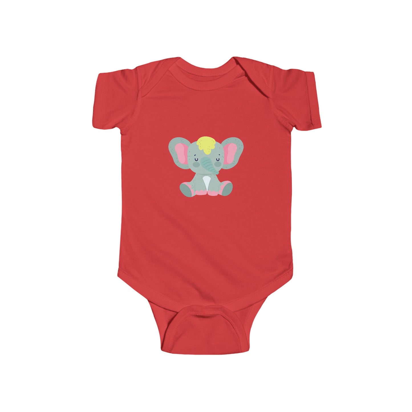 Infant Fine Jersey Bodysuit - Sleeping cute elephant