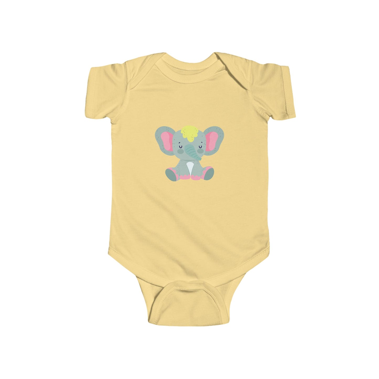 Infant Fine Jersey Bodysuit - Sleeping cute elephant