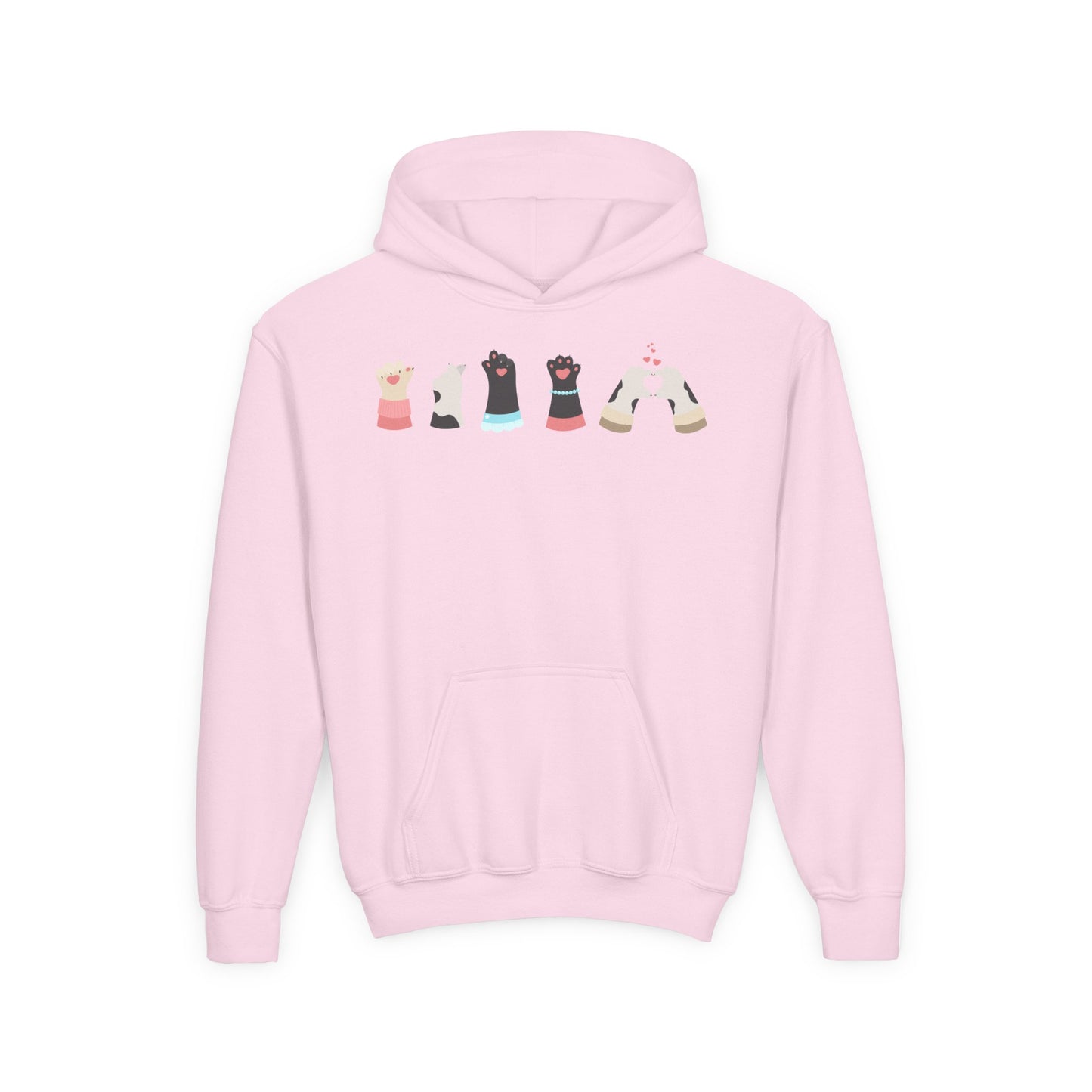 Youth Heavy Blend Hooded Sweatshirt - Paw