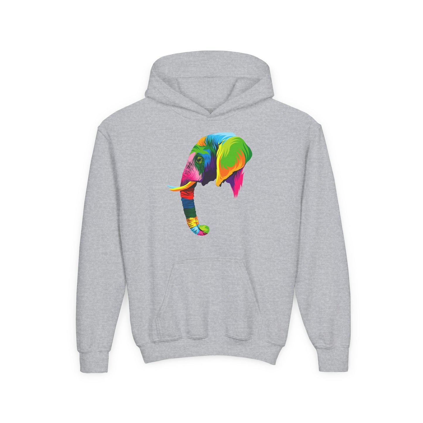 Youth Heavy Blend Hooded Sweatshirt - The elephant