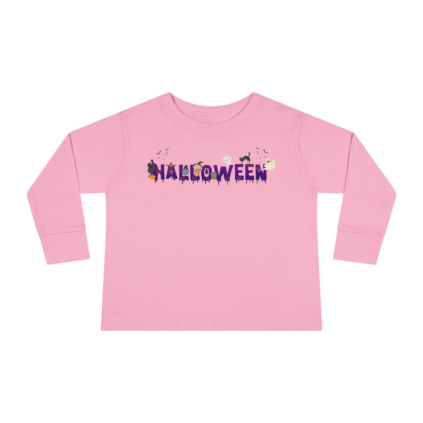 Toddler Long Sleeve Tee - Holloween word