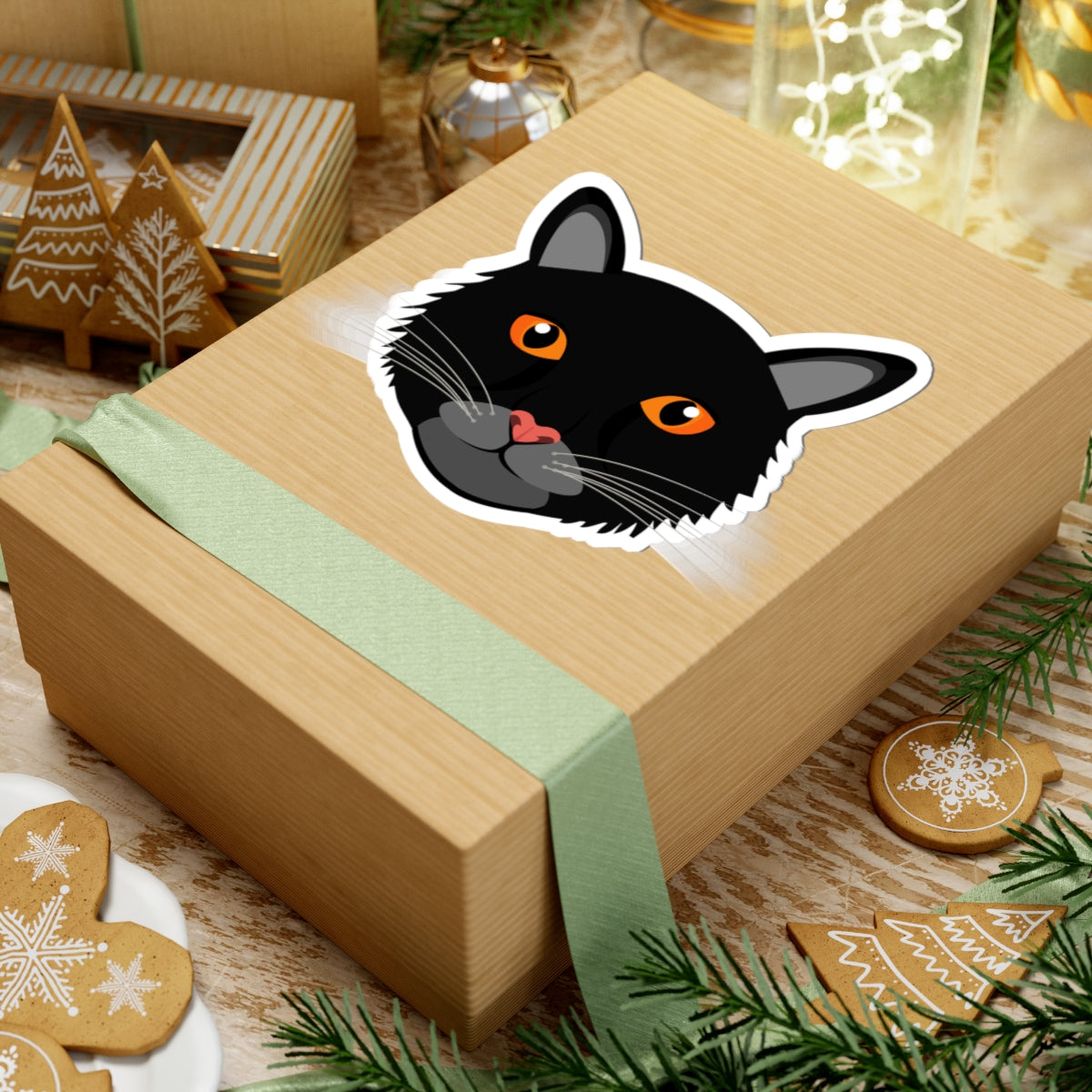 Kiss-Cut Stickers - Black cat