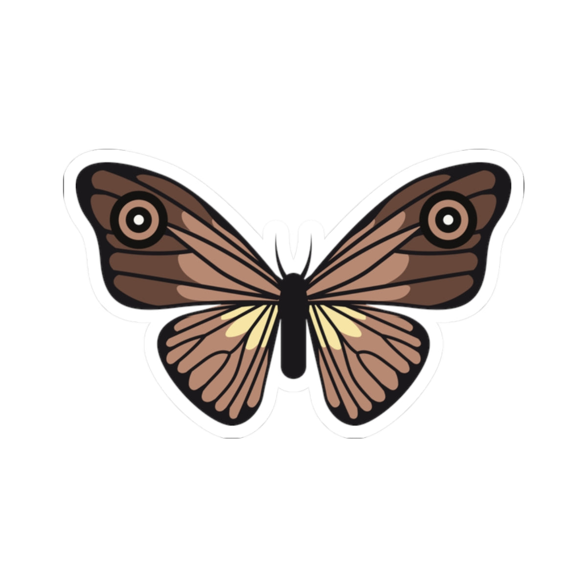 Kiss-Cut Stickers - Brown butterfly