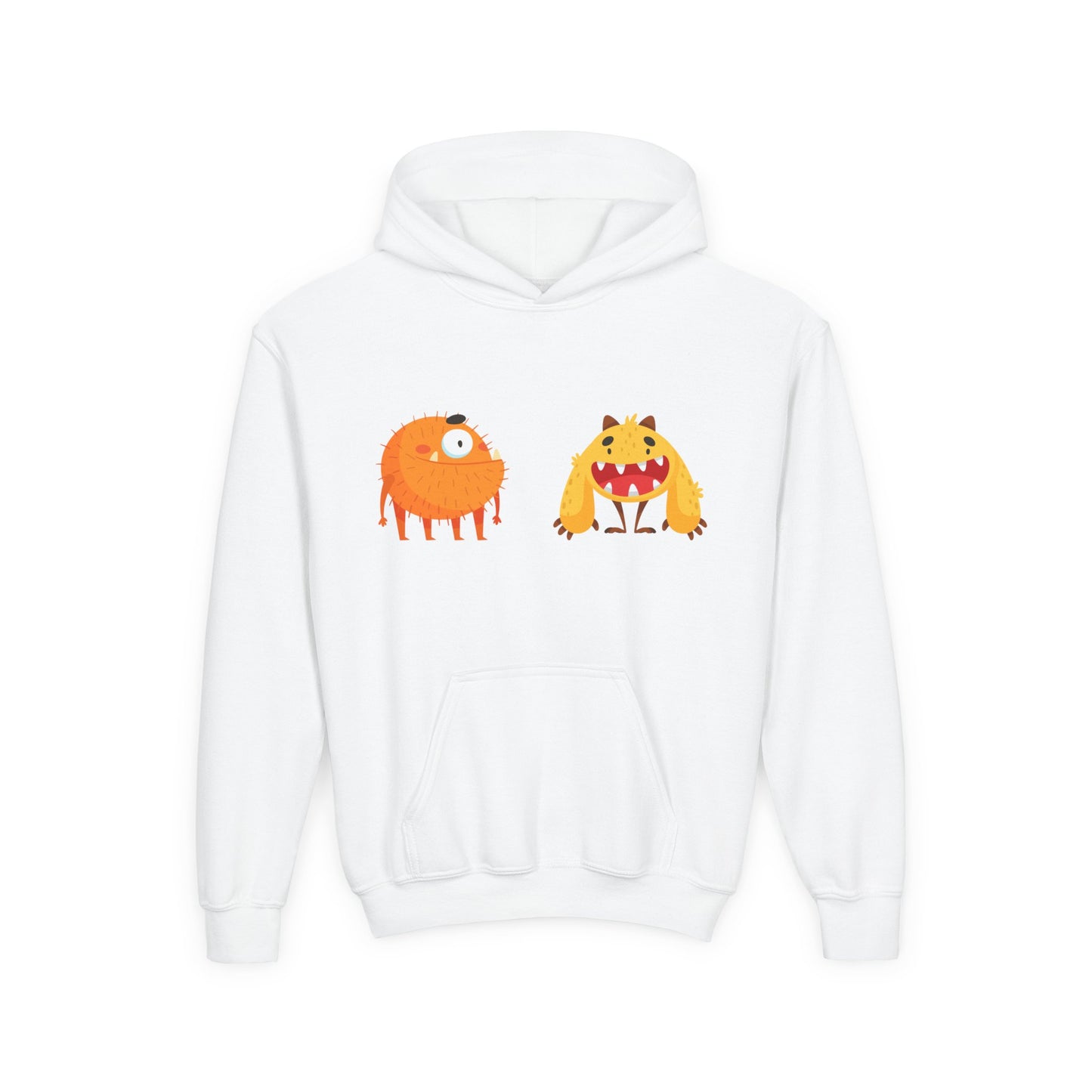 Youth Heavy Blend Hooded Sweatshirt - Toothy monsters.png