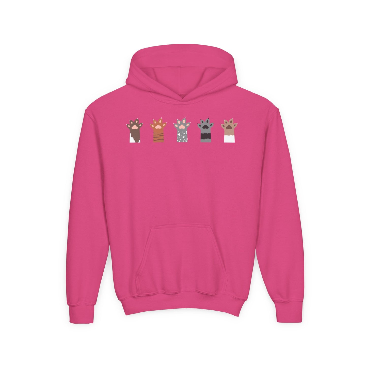 Youth Heavy Blend Hooded Sweatshirt - Group of paw
