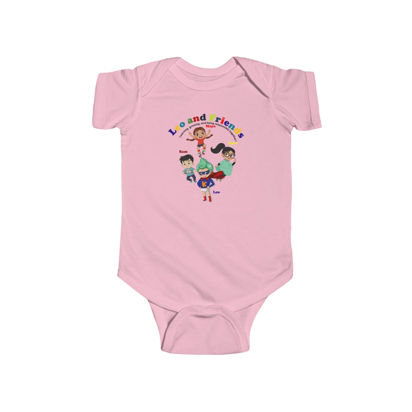 Infant Bodysuit - Leo & Friends - Learning and growing