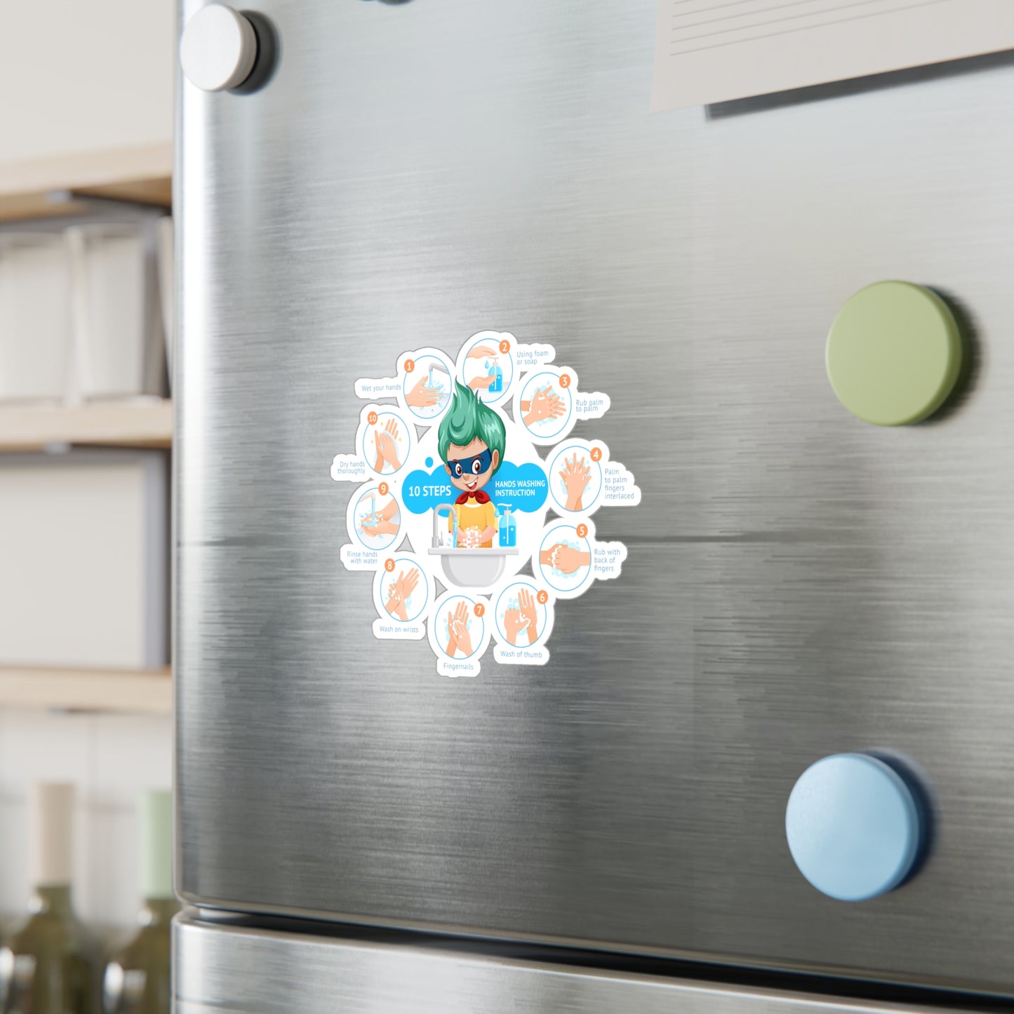 Halloween Kiss-Cut Vinyl Decals – Super kiddo hand washing steps