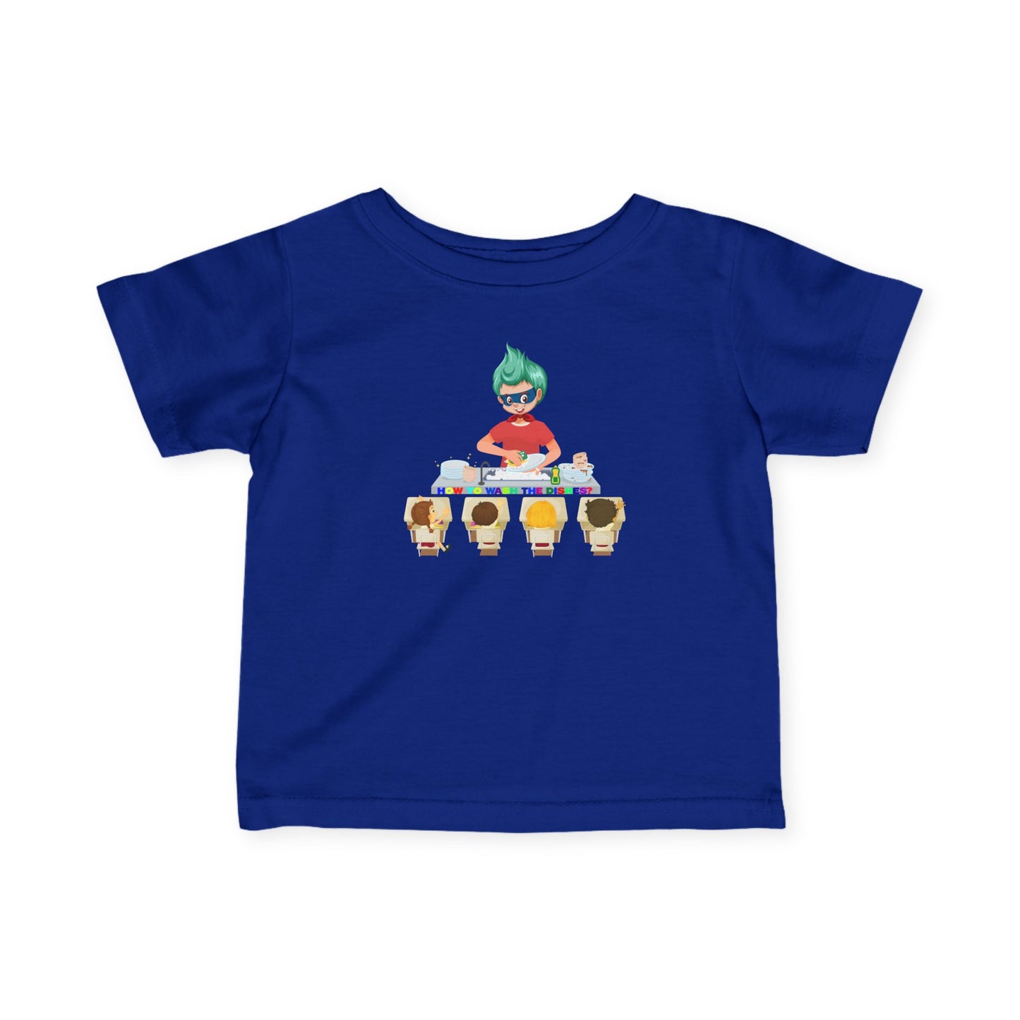 Infant Fine Jersey Tee - Little kiddo teaching to wash dishes