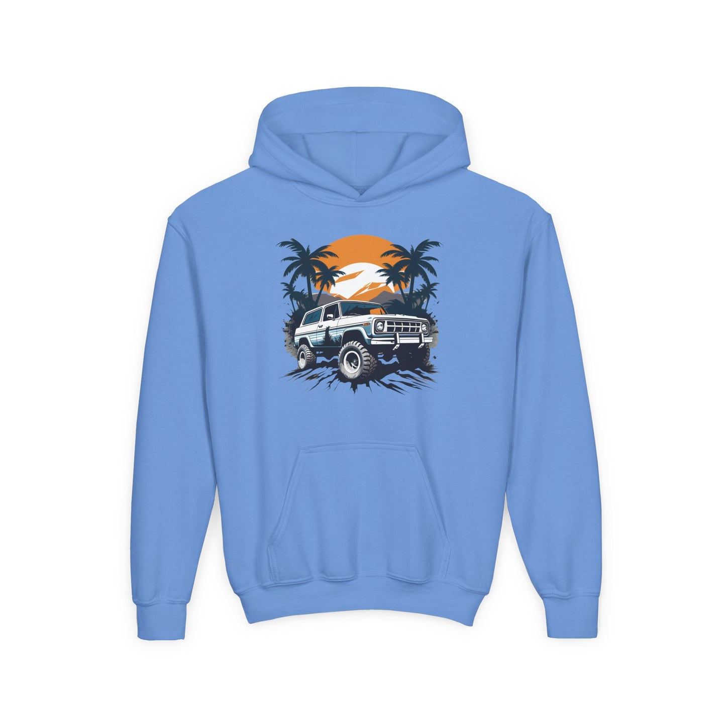 Youth Heavy Blend Hooded Sweatshirt - Off road car
