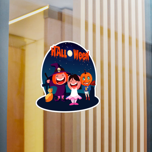 Halloween Kiss-Cut Vinyl Decals – Super kiddo wearing pumpkin