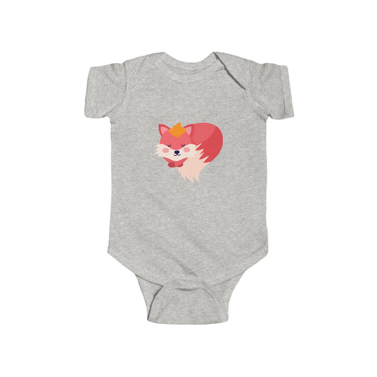 Adorable sleeping fox infant bodysuit Printify
