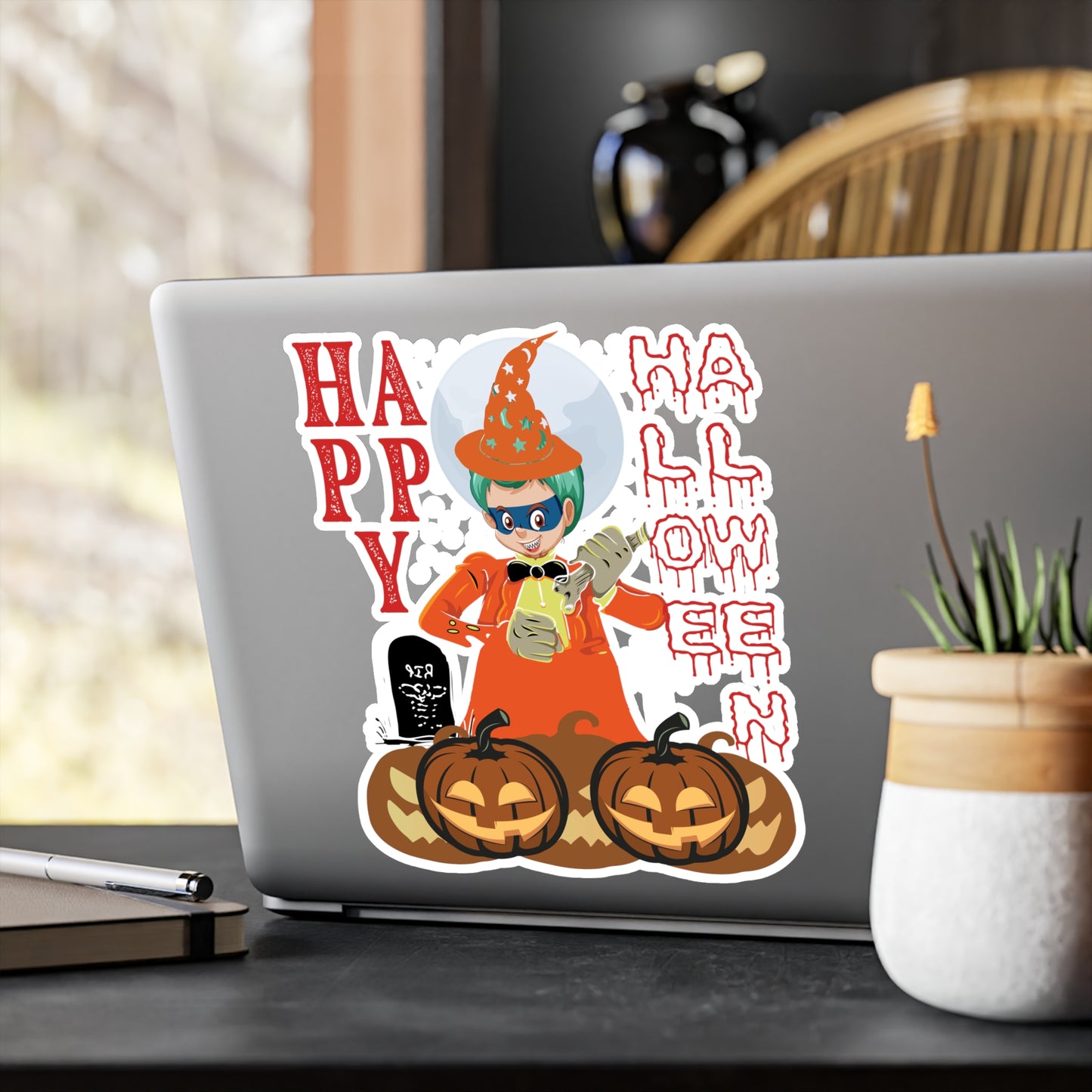 Halloween Kiss-Cut Vinyl Decals – Holloween design by super kiddo