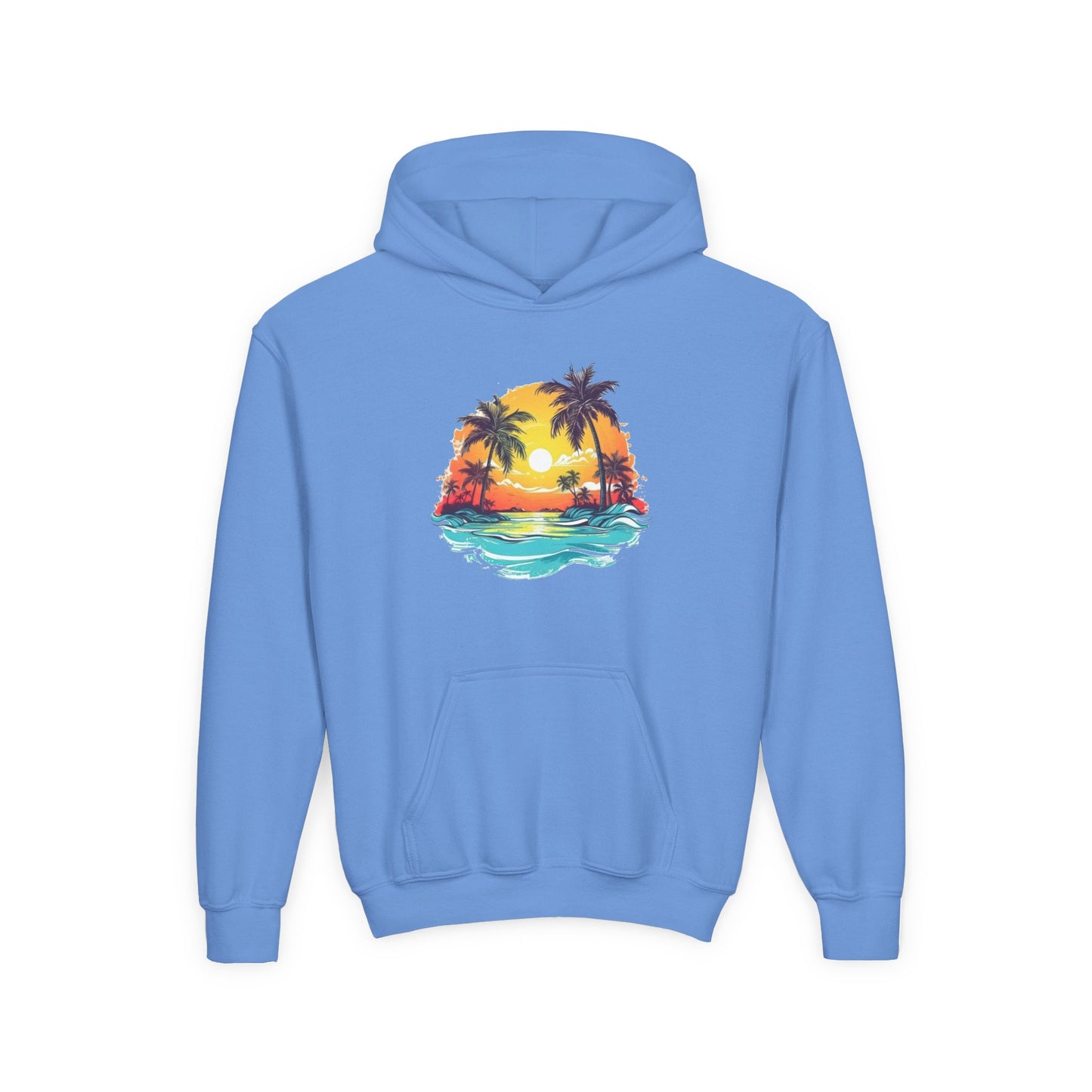 Youth Heavy Blend Hooded Sweatshirt - Summer tropical