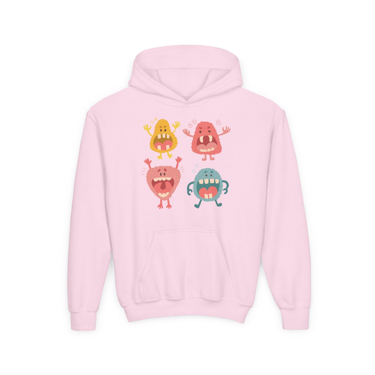 Youth Heavy Blend Hooded Sweatshirt -  Screaming monsters