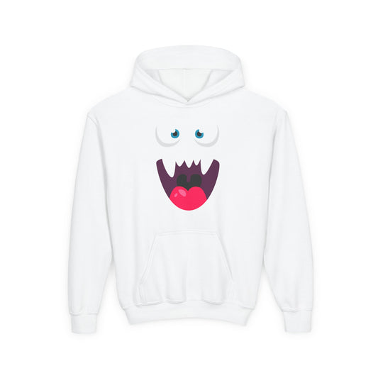 Youth Heavy Blend Hooded Sweatshirt -  Cute monsters face