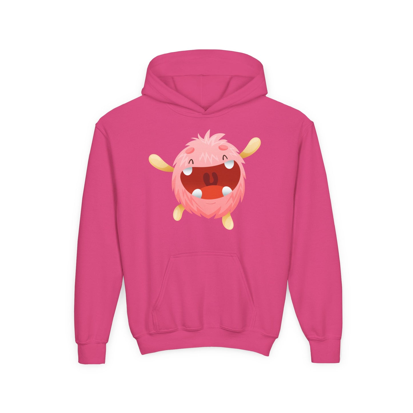 Youth Heavy Blend Hooded Sweatshirt - Baby pink monster