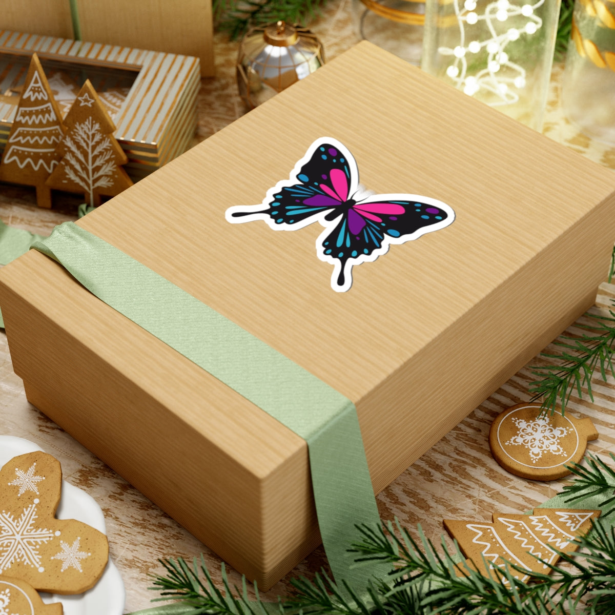 Kiss-Cut Stickers - Purple butterfly