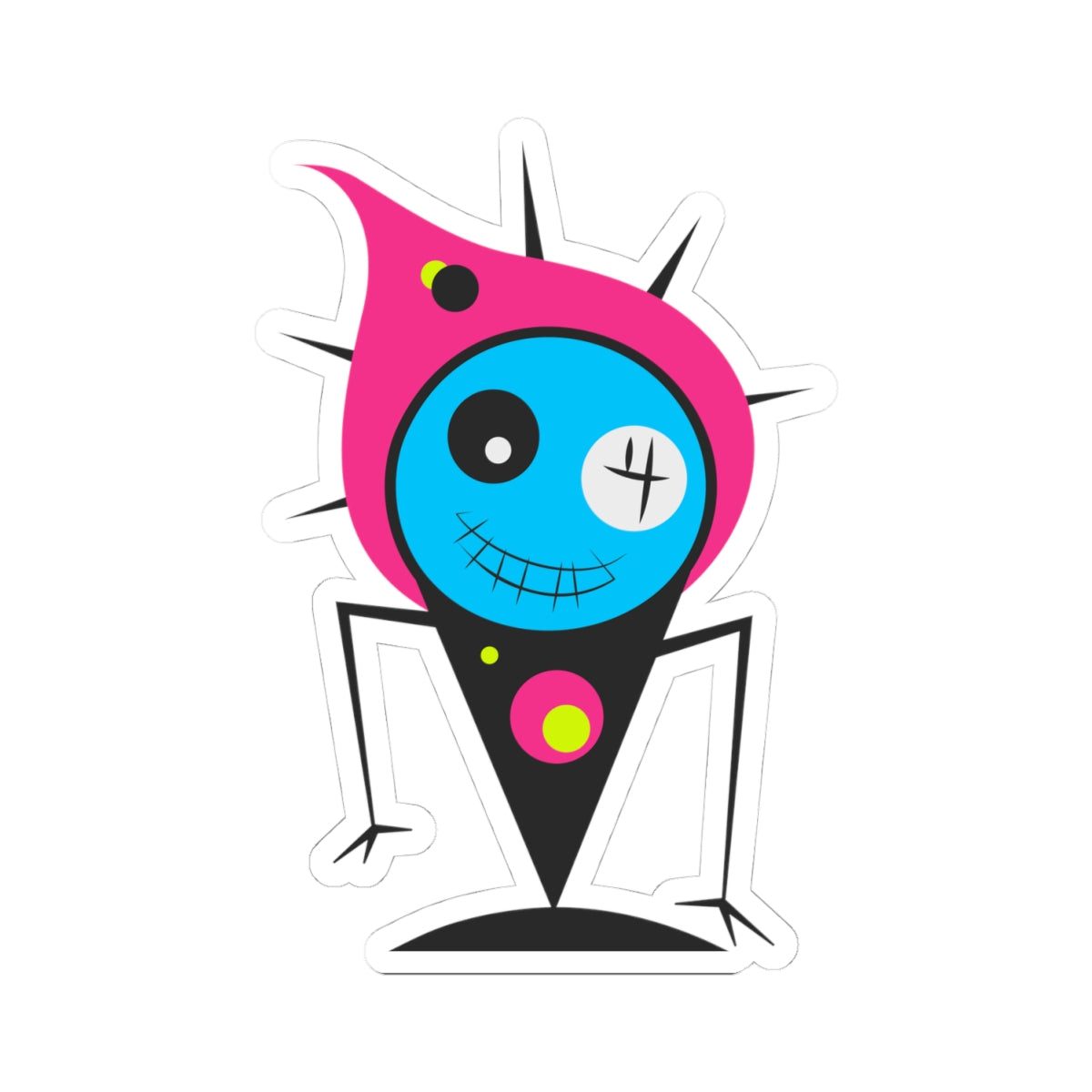 Kiss-Cut Vinyl Decals - Fire monster