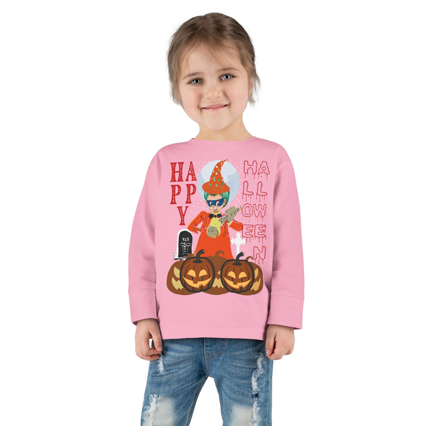 Toddler Long Sleeve Tee - Holloween design by super kiddo