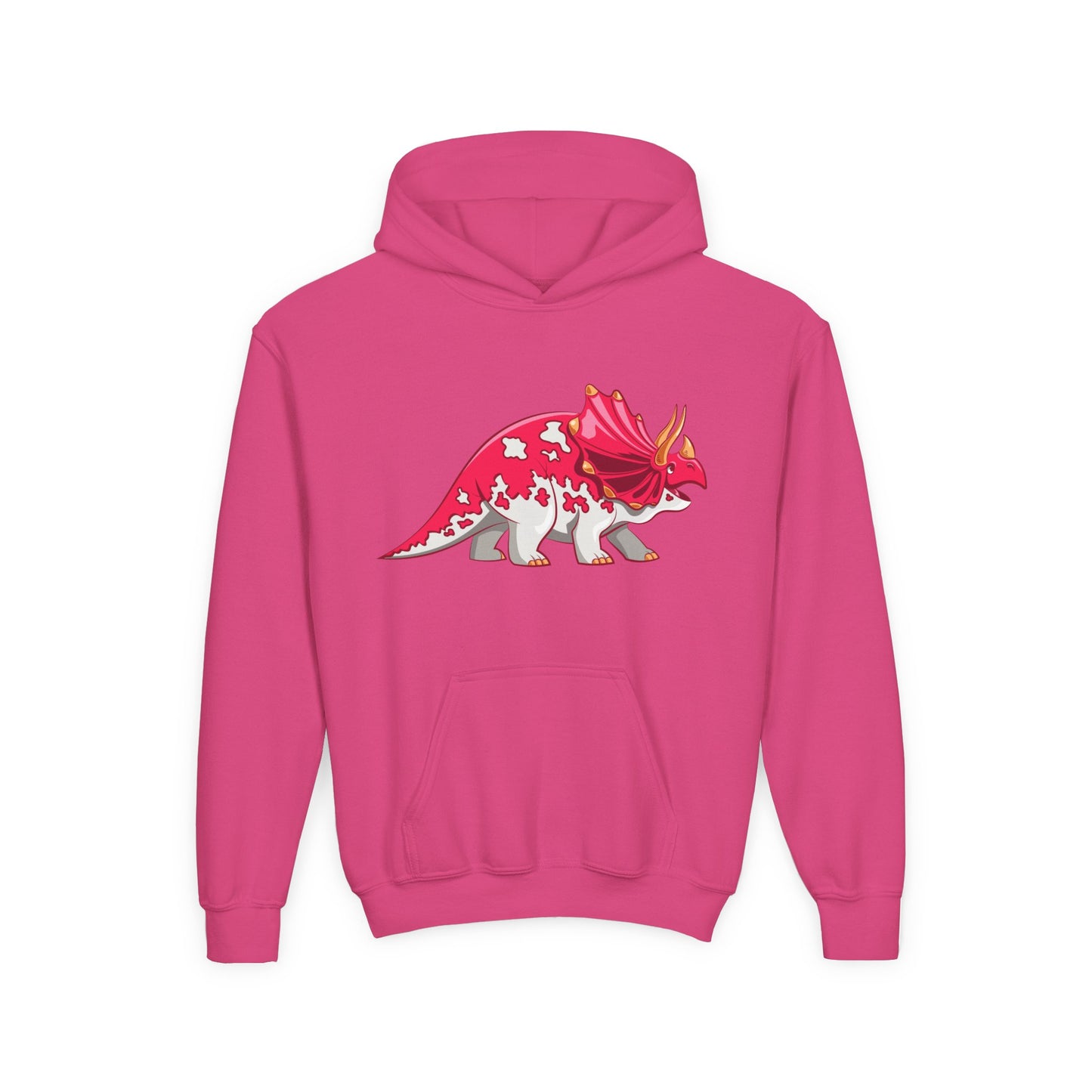 Youth Heavy Blend Hooded Sweatshirt - Triceratops Dino