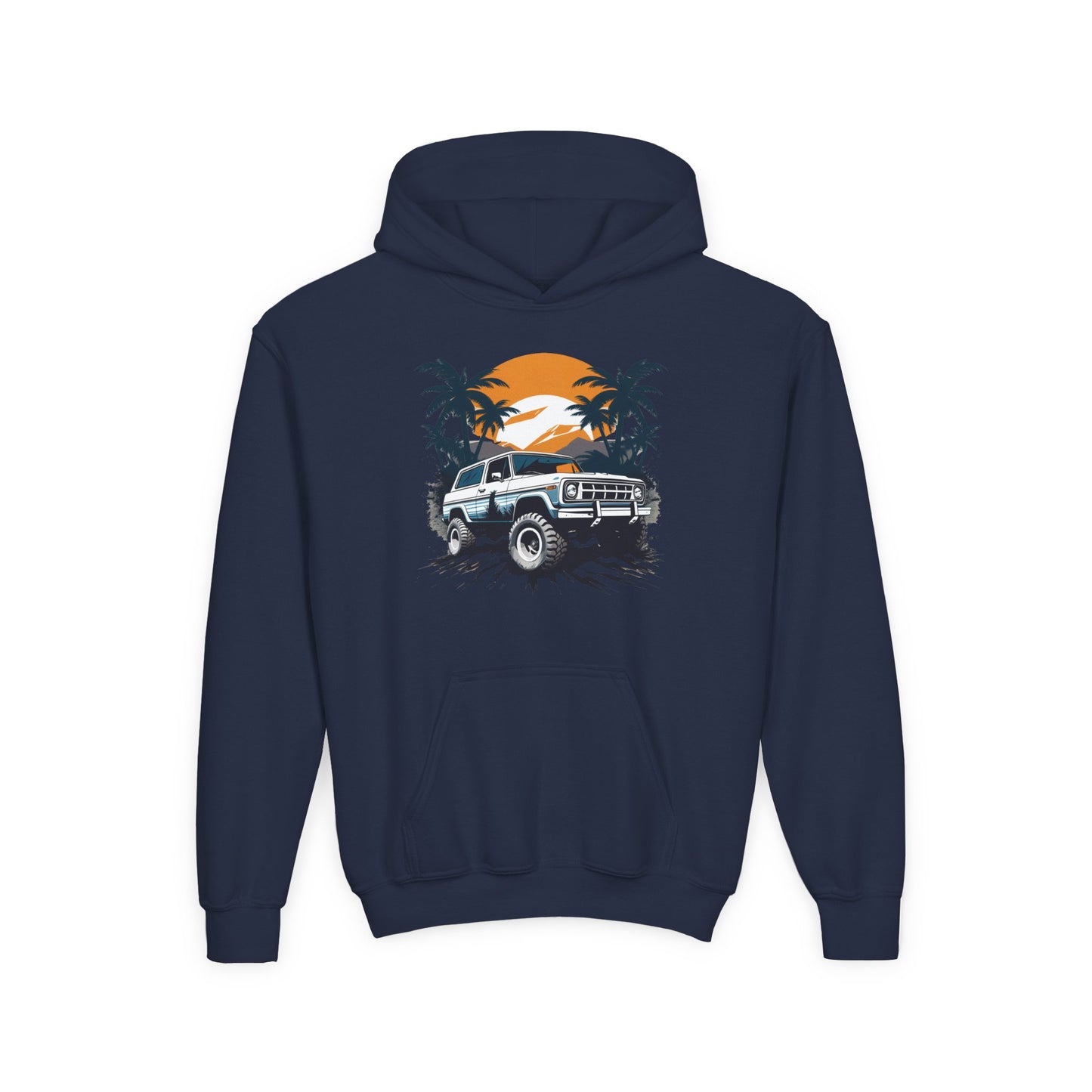 Youth Heavy Blend Hooded Sweatshirt - Off road car