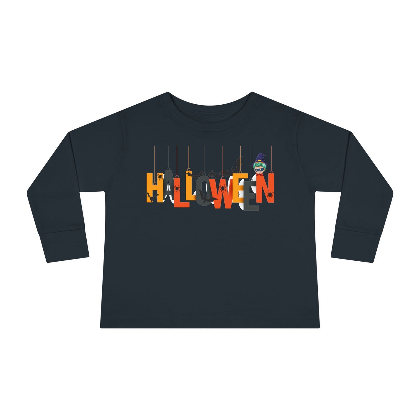 Toddler Long Sleeve Tee - Holloween hanging letters