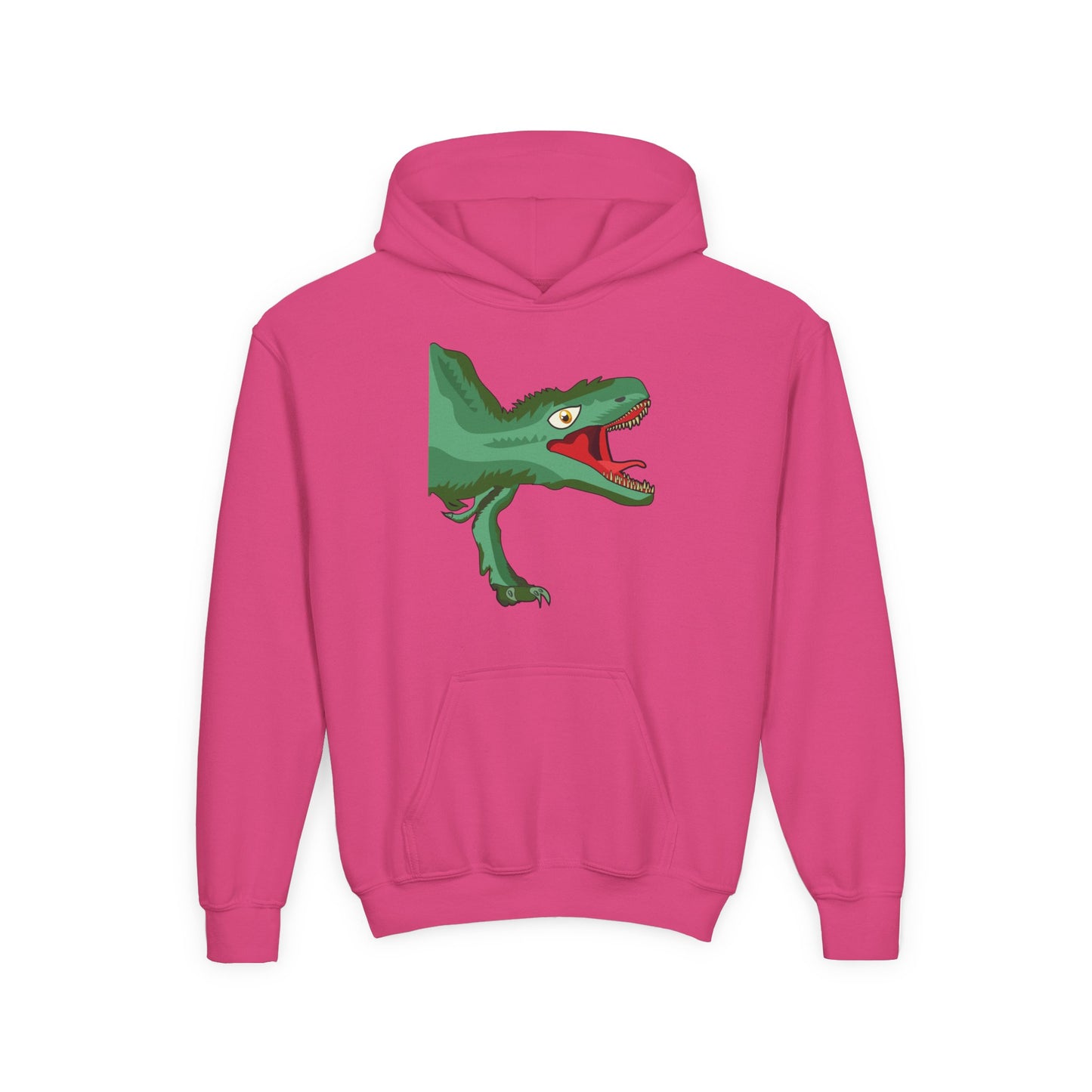 Youth Heavy Blend Hooded Sweatshirt -  Tyrannosaurus hunting