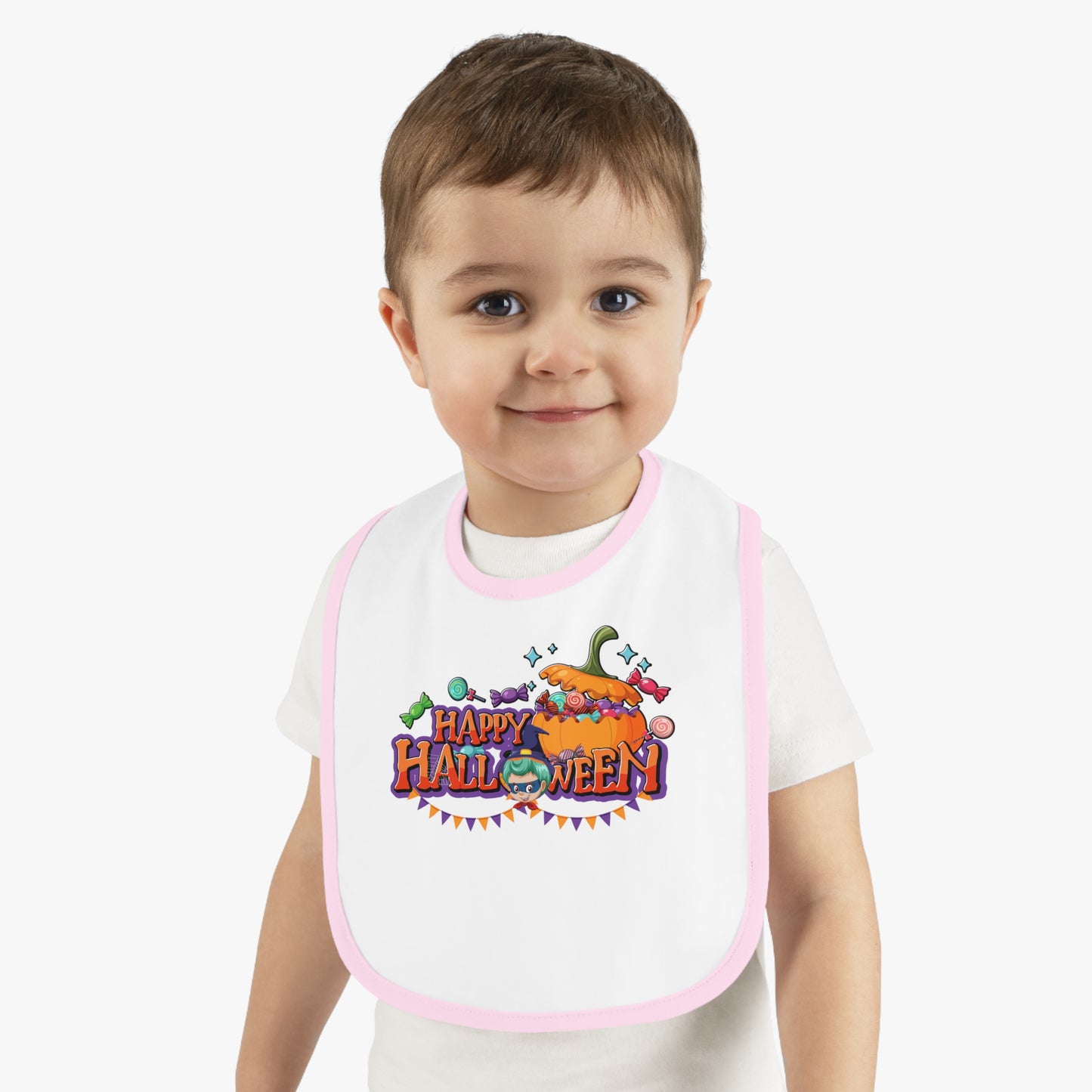 Baby Bib - Happy halloween banner