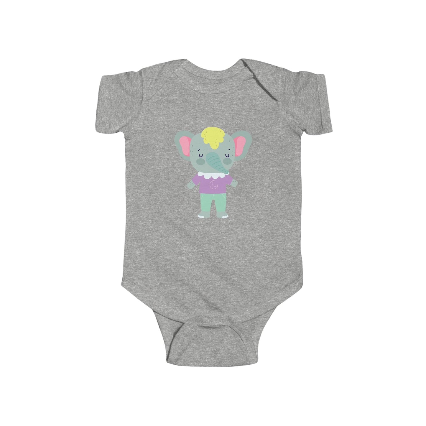 Infant Fine Jersey Bodysuit - Sleeping elephant