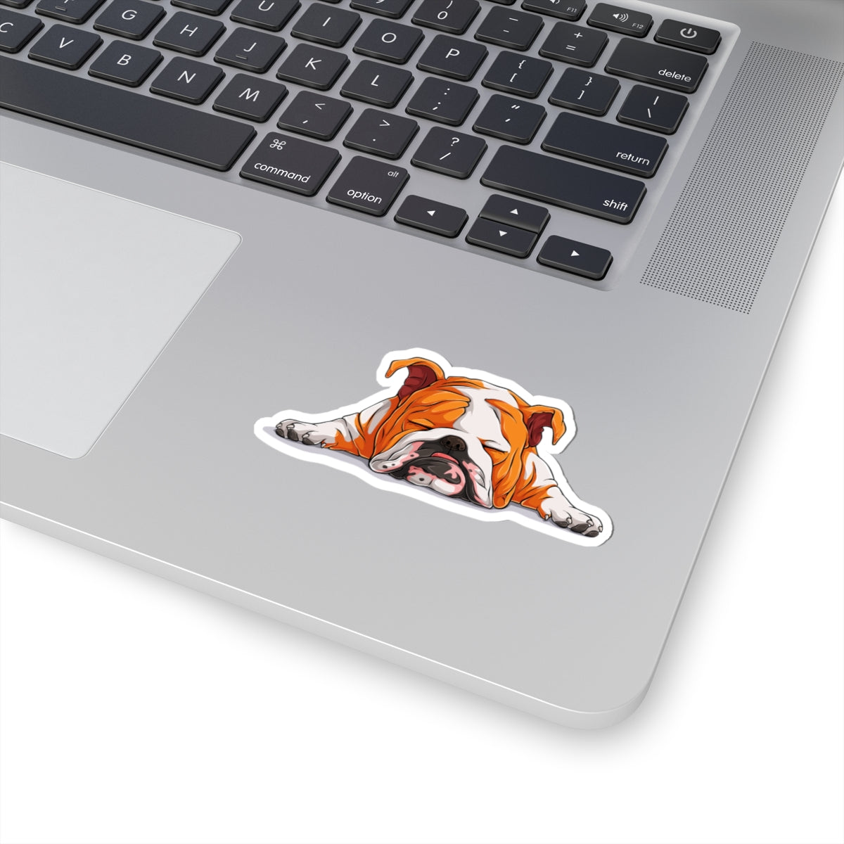 Kiss-Cut Vinyl Decals - Sleeping English bulldog