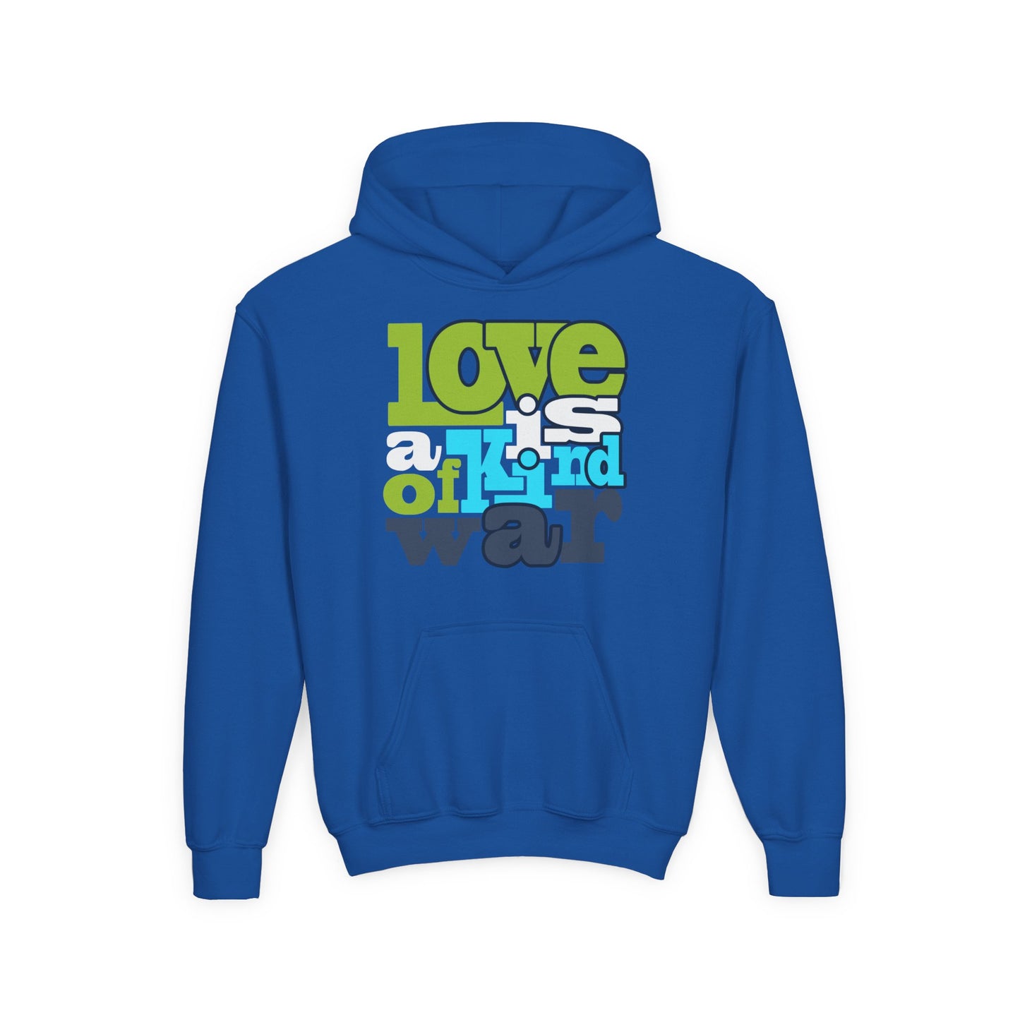 Youth Heavy Blend Hooded Sweatshirt - Love is Kind of War