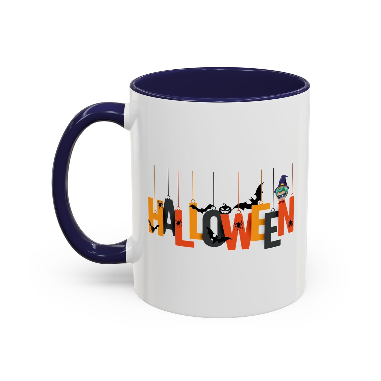 Accent Coffee Mug - Holloween hanging letters