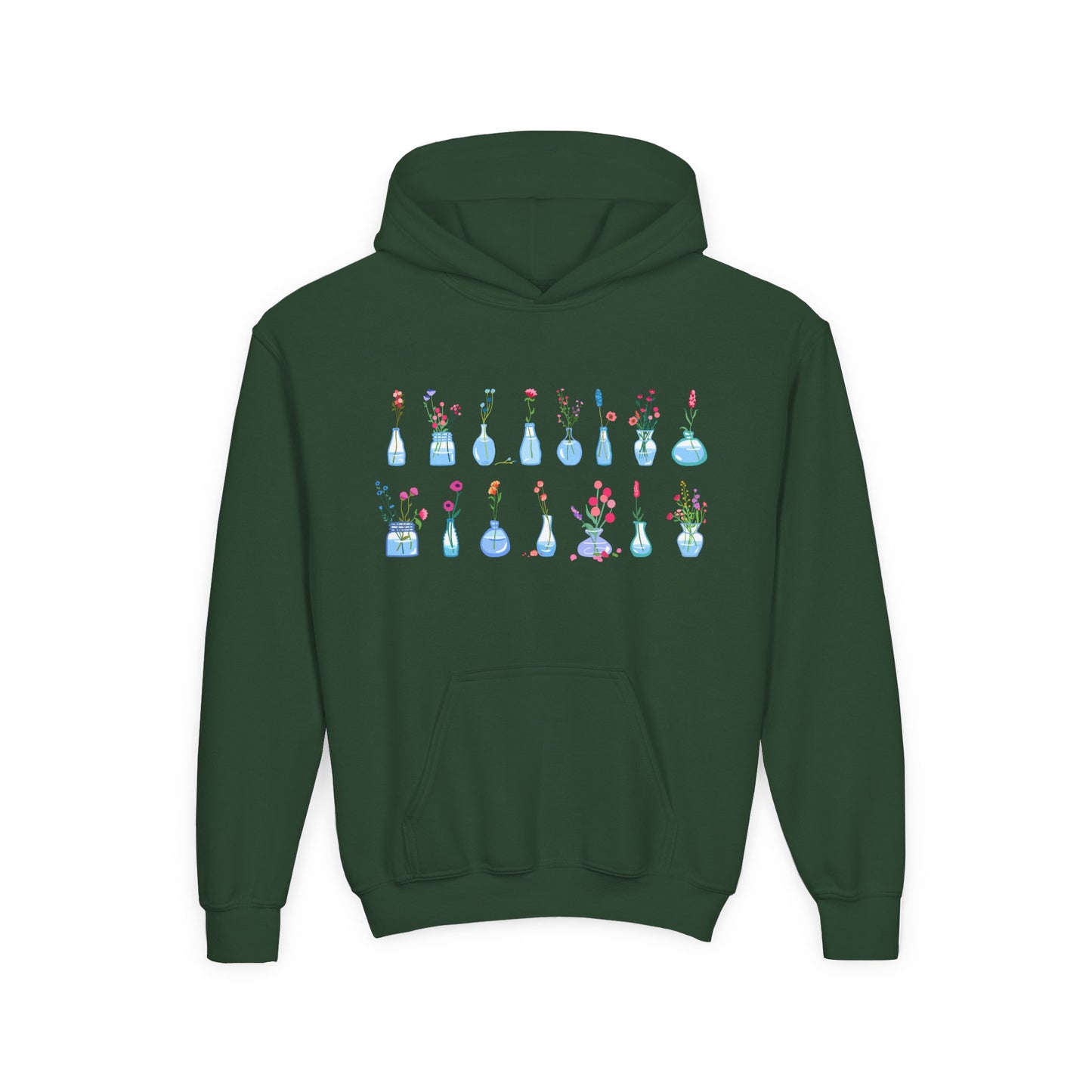 Youth Heavy Blend Hooded Sweatshirt - Set of flower vase