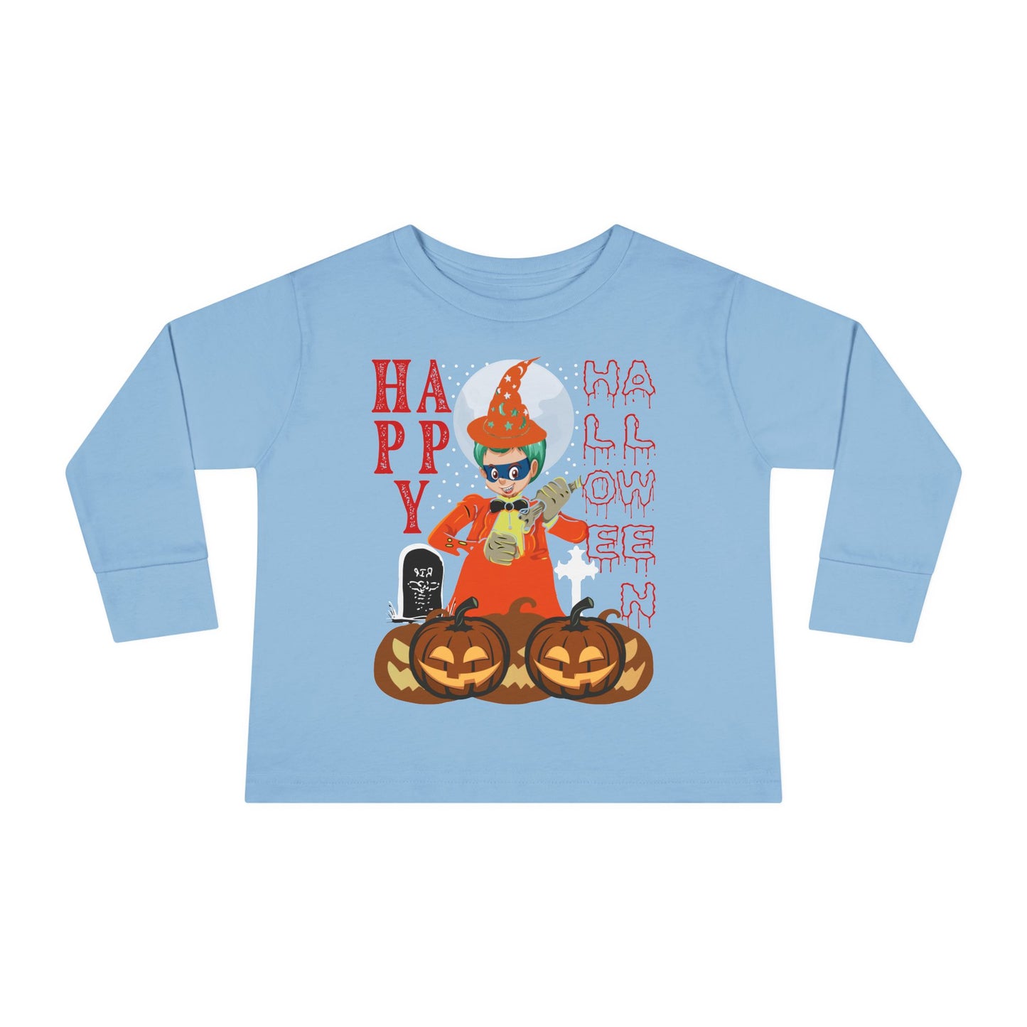Toddler Long Sleeve Tee - Holloween design by super kiddo