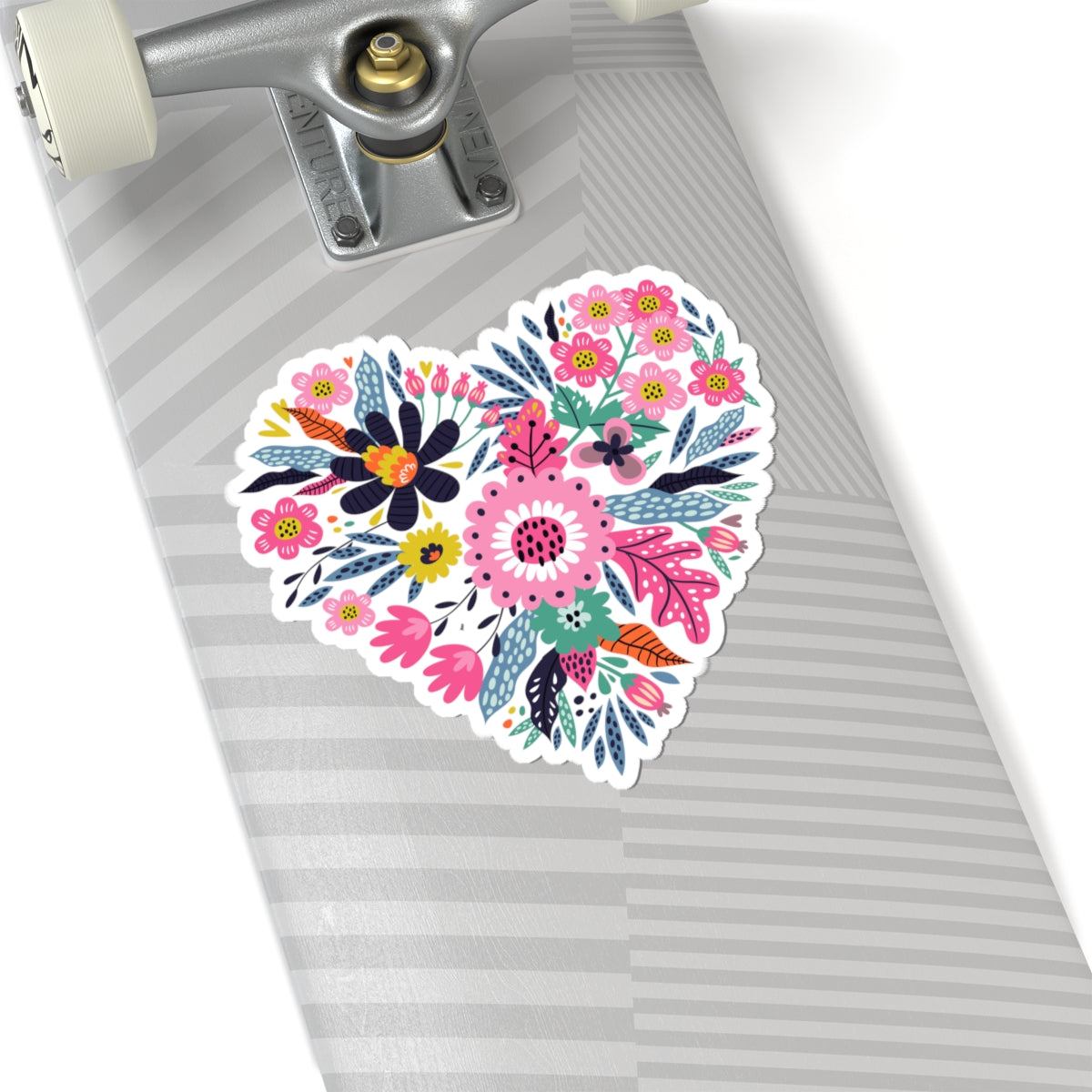 Kiss-Cut Vinyl Decals - Flower hearts