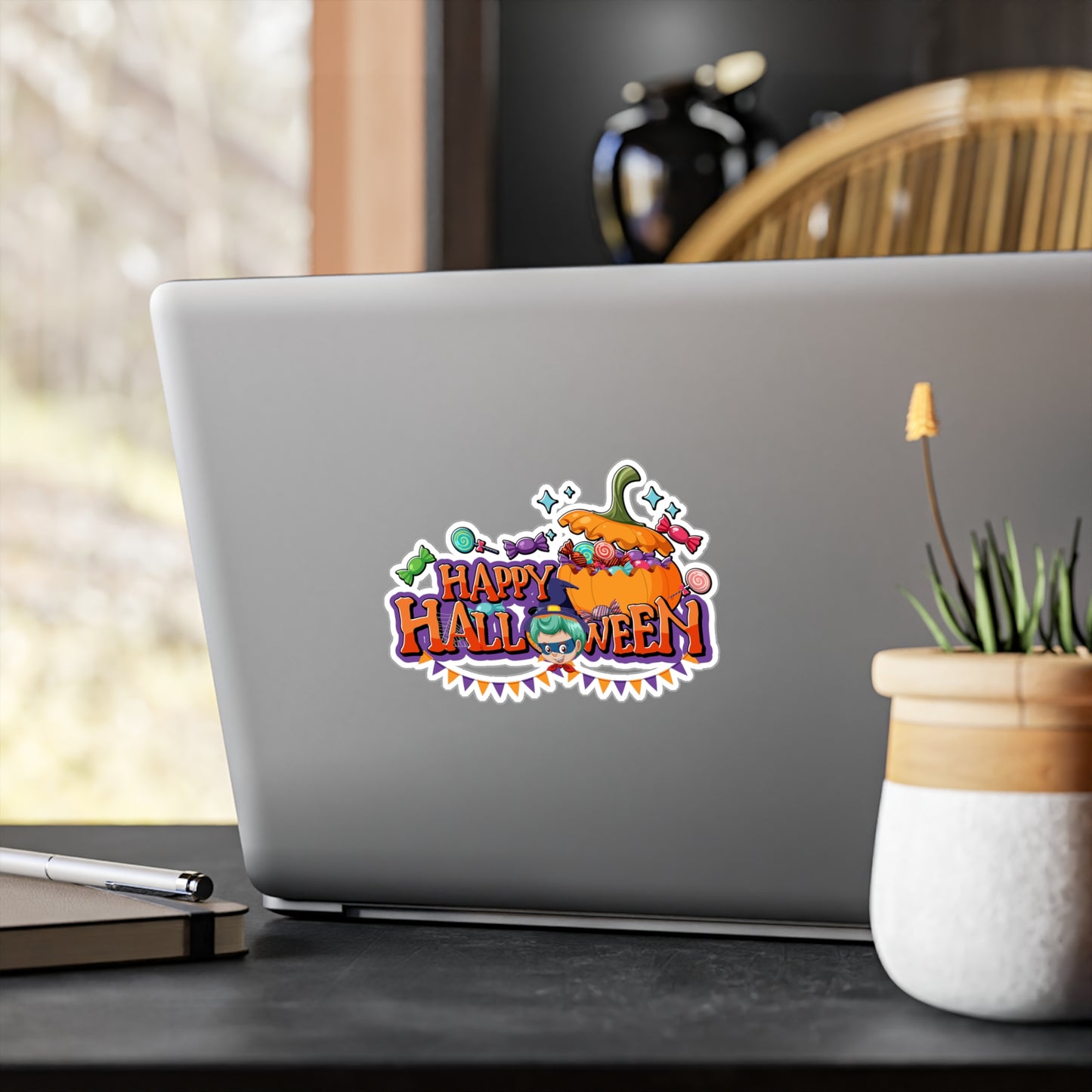 Halloween Kiss-Cut Vinyl Decals – Happy halloween banner