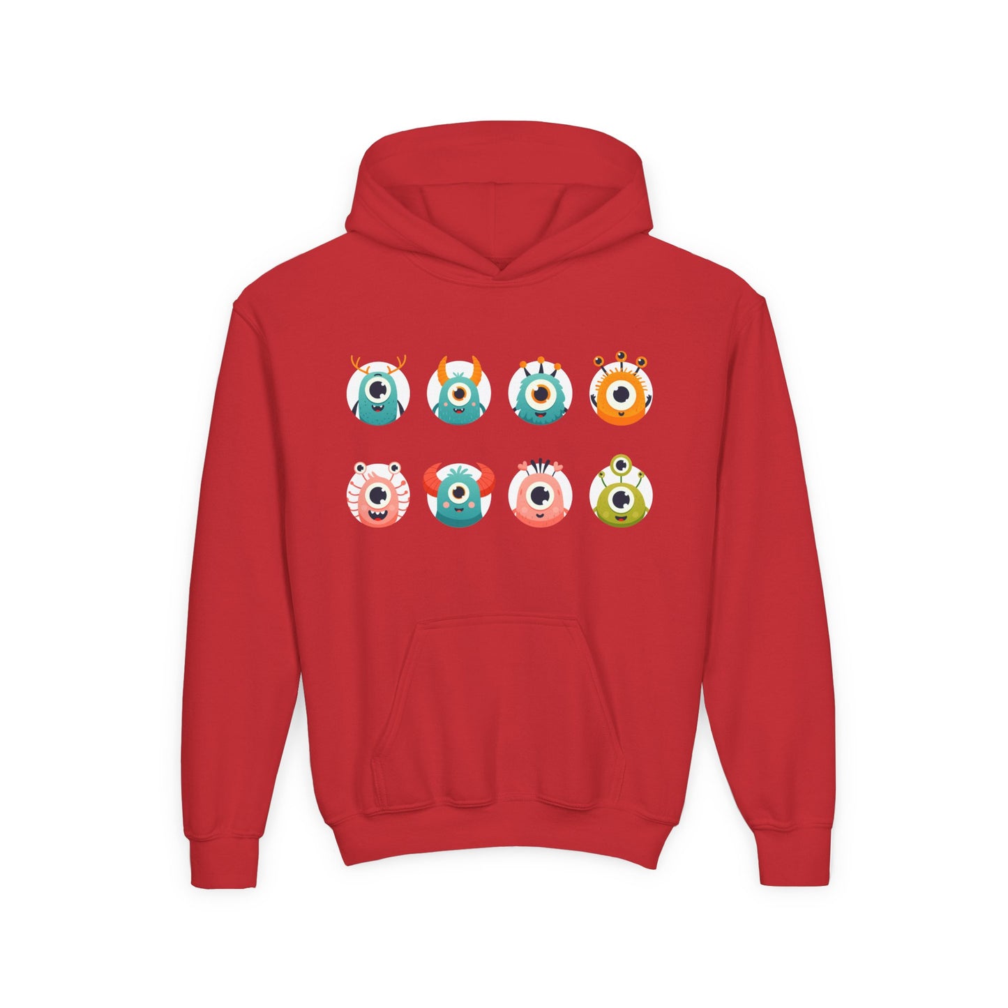 Youth Heavy Blend Hooded Sweatshirt - One eye monsters