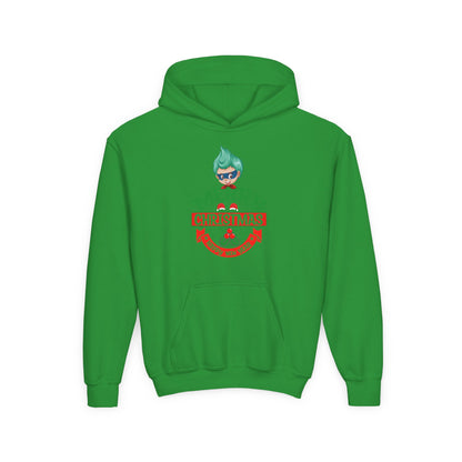 Youth Heavy Blend Hooded Sweatshirt - Merry chridtmas from super kiddo - [[{"value":"Wonderwear Kid"}]]
