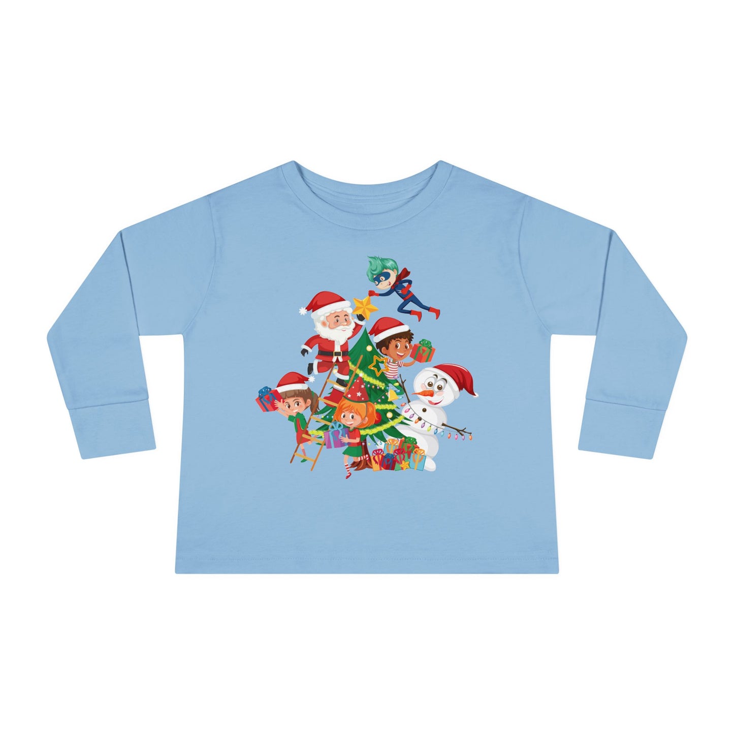 Toddler Long Sleeve Tee - Super kiddo making christmas tree - [[{"value":"Wonderwear Kid"}]]