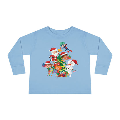 Toddler Long Sleeve Tee - Super kiddo making christmas tree - [[{"value":"Wonderwear Kid"}]]