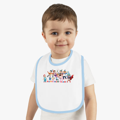 Baby Bib - Happy new year from super kiddo - [[{"value":"Wonderwear Kid"}]]