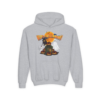 Youth Heavy Blend Hooded Sweatshirt - Happy holloween - cemetery - [[{"value":"Wonderwear Kid"}]]