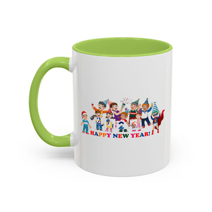 Accent Coffee Mug - Happy new year from super kiddo - [[{"value":"Wonderwear Kid"}]]