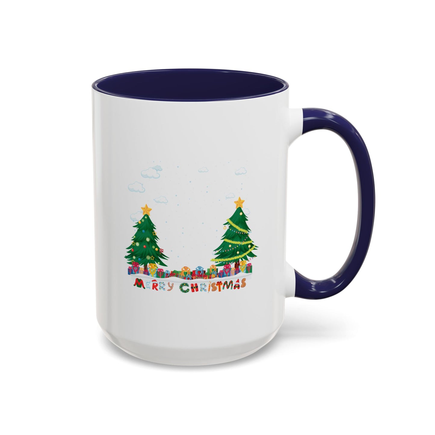 Accent Coffee Mug - Christmas and snowing