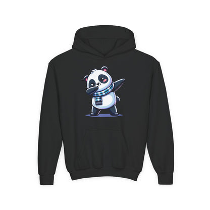 Youth Heavy Blend Hooded Sweatshirt - Panda dabbing dance Printify