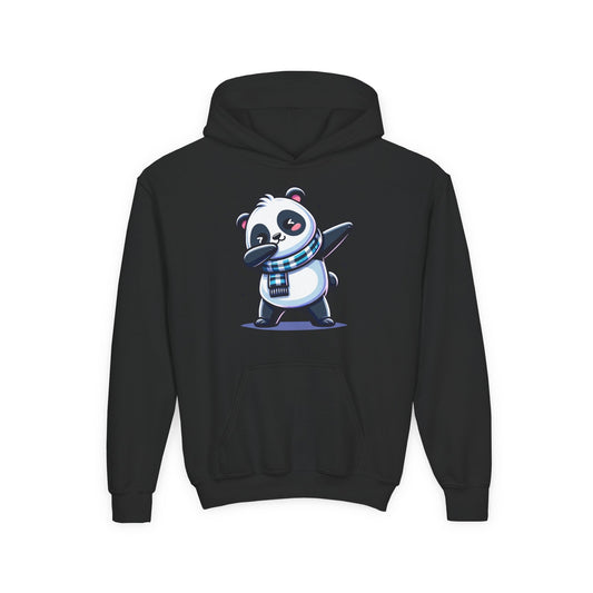 Youth Heavy Blend Hooded Sweatshirt - Panda dabbing dance Printify
