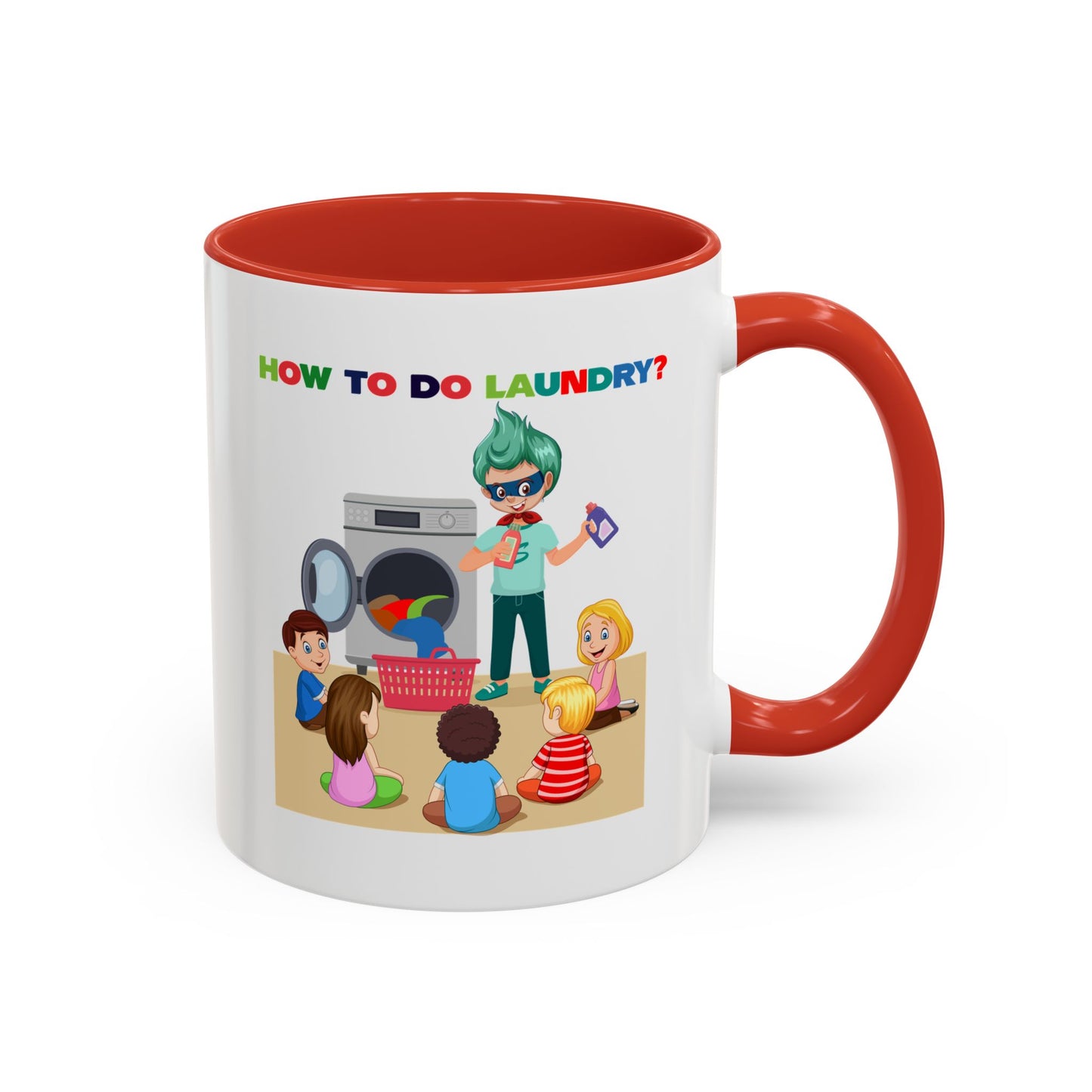 Accent Coffee Mug - super kiddo teaching laundry