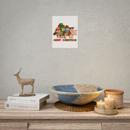 Rolled Posters - Christmas with super kiddo pet friends with text - [[{"value":"Wonderwear Kid"}]]