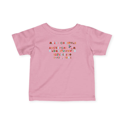 Infant Fine Jersey Tee - Christmas alphabet - [[{"value":"Wonderwear Kid"}]]