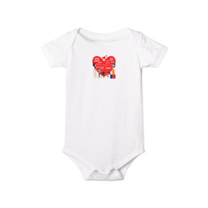 Infant Jersey One Piece - Valentines - Super kiddo and friends message - [[{"value":"Wonderwear Kid"}]]